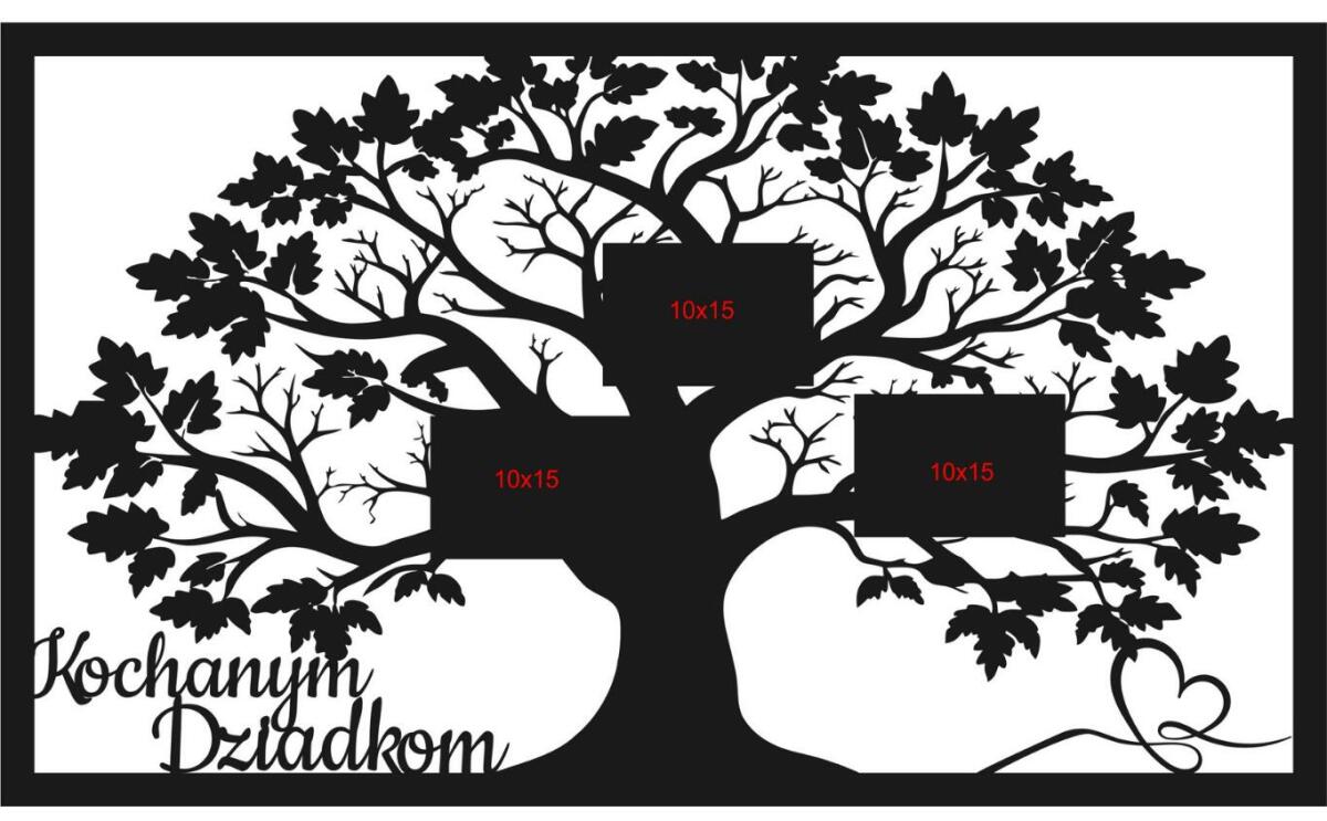 Ażurowy Obraz z Miejscem na Zdjęcia- Prezent na Dzień Babci i Dziadka 82349