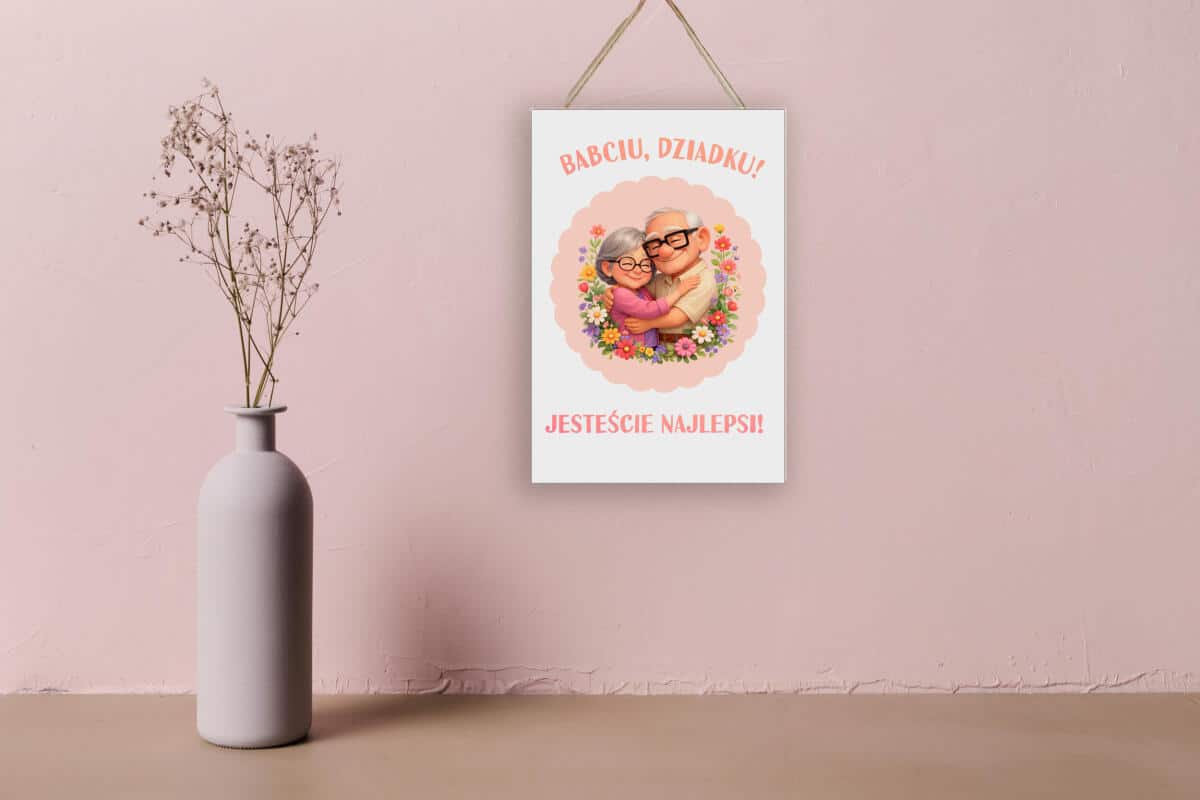 Prezent na Dzień Babci i Dziadka- tabliczka dekoracyjna do powieszenia 82355 - zdjęcie 4