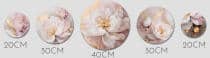 Okrągłe obrazy na ścianę- Kwiaty Glamour w różu i złocie 68224 - miniaturka 6