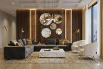 Okrągłe Obrazy- Marmur i Złoto | Modne Panele dekoracyjne- Koła na ścianę 68236 - miniaturka 5