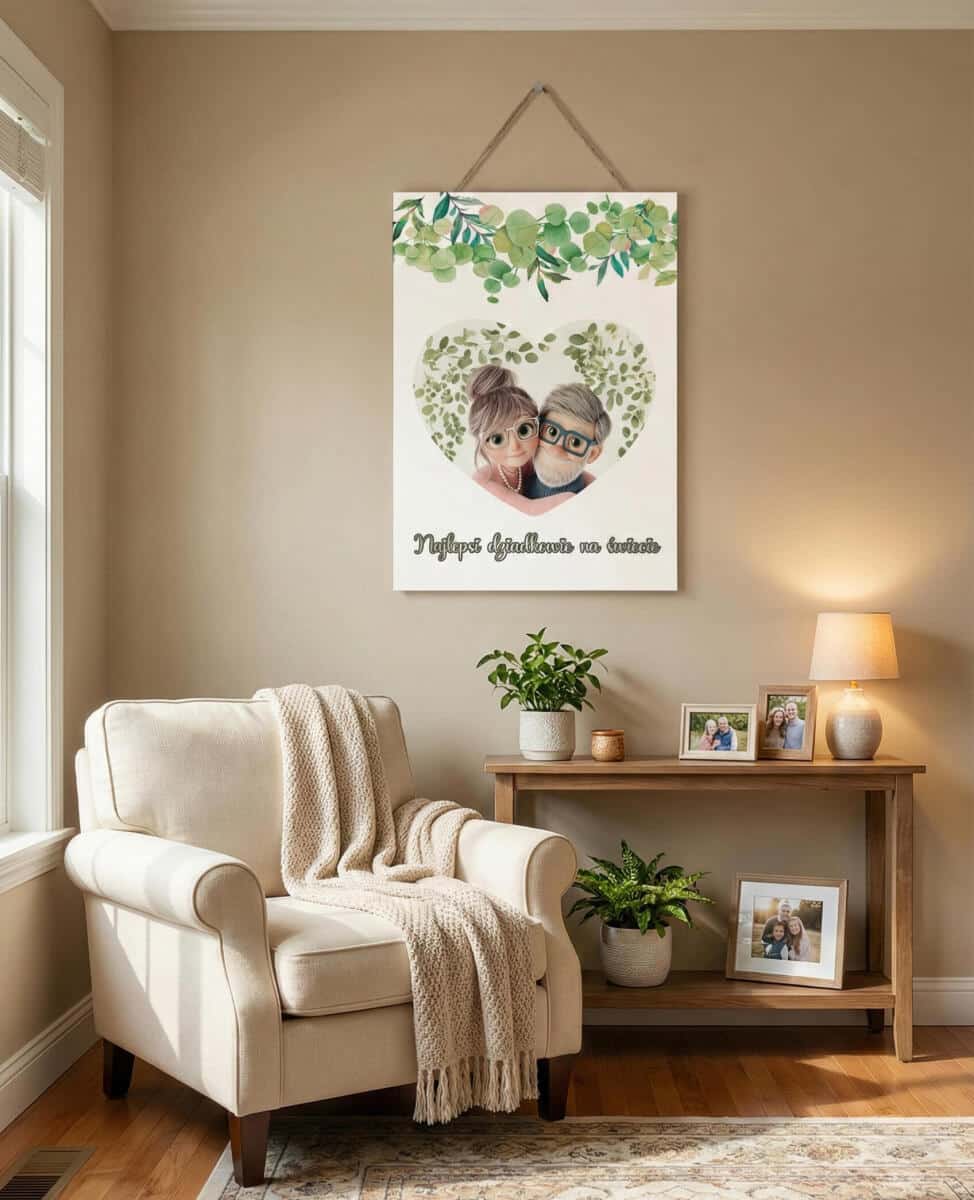 Dekoracyjna tabliczka z napisem Najlepsi dziadkowie na świecie | Prezent dla babci i dziadka 82354 - zdjęcie 2