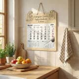 Personalizowany, grawerowany kalendarz dla babci z imionami dziadków - prezent na Dzień Babci, urodziny, święta 81024 - miniaturka 3