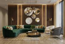 Okrągłe Obrazy- Marmur i Złoto | Modne Panele dekoracyjne- Koła na ścianę 68236 - miniaturka 6