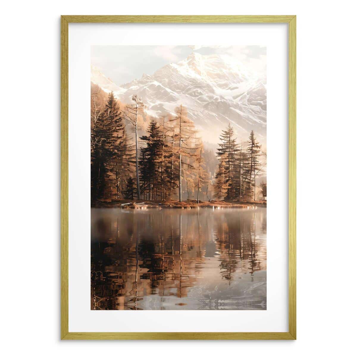 Jesienny Krajobraz– Góry, Jezioro, Las | Plakat na ścianę z górskim pejzażem 61770 - zdjęcie 6