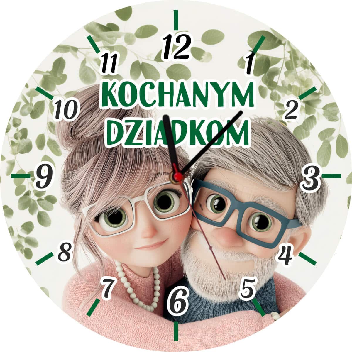 Zegar na ścianę na Dzień Babci i Dziadka | Prezent dla dziadków 82351