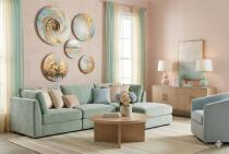 Abstrakcyjne Okrągłe Obrazy na ścianę- Abstrakcyjna Kompozycja w Odcieniach Złota 68233 - miniaturka 4