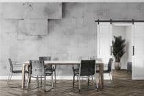 Nowoczesna Fototapeta geometryczna 3D – abstrakcyjne szare linie | Beton Architektoniczny 64253 - miniaturka 2