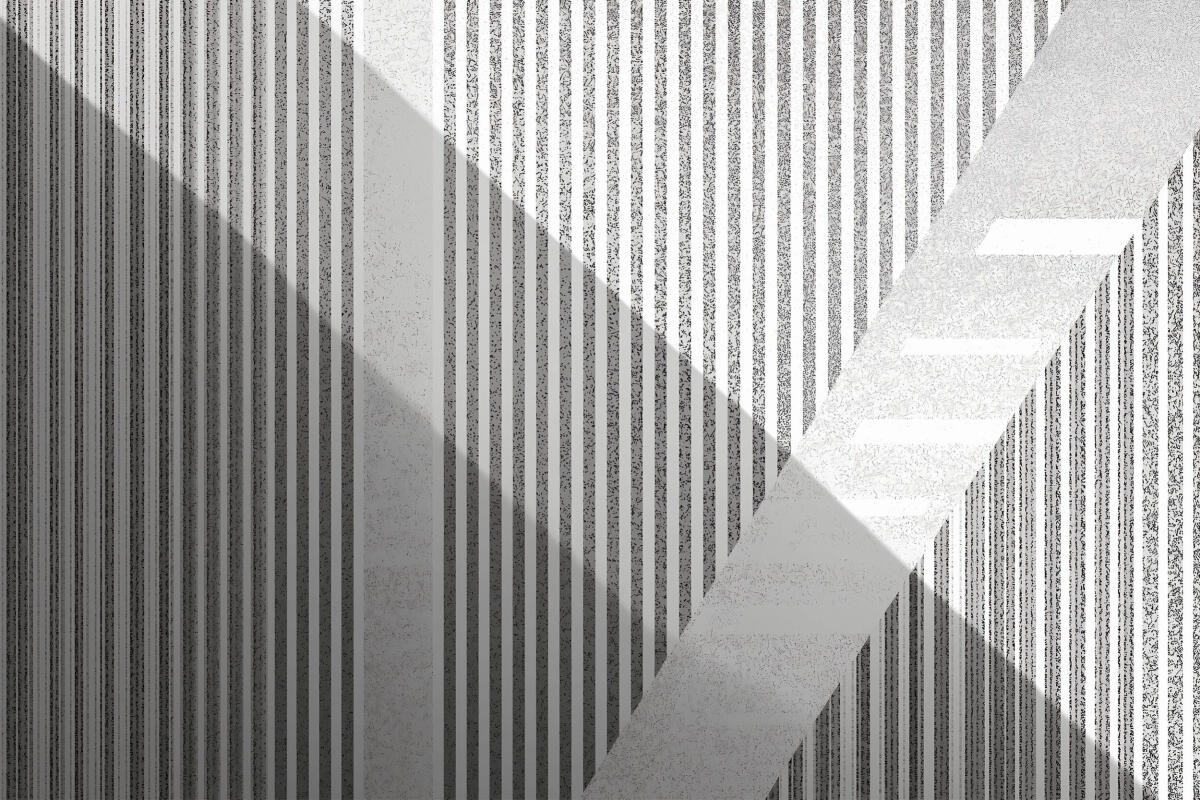 Fototapeta Geometryczna – Szare Pasy i Cienie | Tapeta 3D do gabinetu, recepcji 64257 - zdjęcie 4