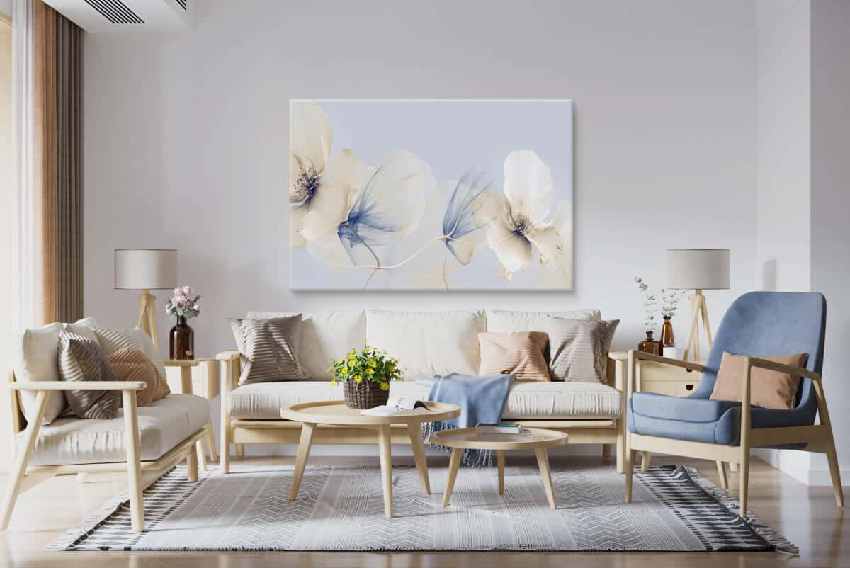 Elegancki Obraz na Ścianę- Subtelne Pastelowe Kwiaty 68223 - zdjęcie 4