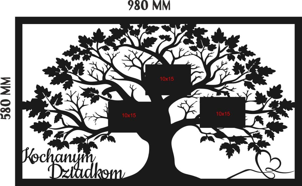 Ażurowy Obraz z Miejscem na Zdjęcia- Prezent na Dzień Babci i Dziadka 82349 - zdjęcie 2