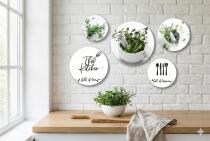 Okrągłe Obrazy kuchenne- Zioła | Oryginalna dekoracja ścienna do kuchni 68242 - miniaturka 7