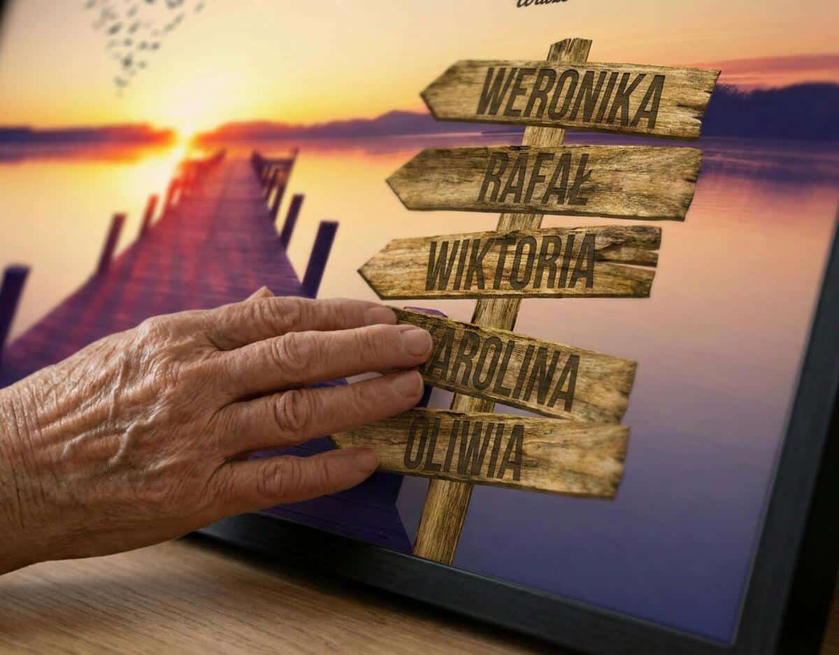 Wzruszająca Pamiątka dla Dziadków- Plakat z cytatem i imionami | Prezent na Dzień Babci i Dziadka 23435 - zdjęcie 4