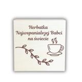 Skrzynka drewniana z grawerem na herbatę dla Babci, prezent, upominek na Dzień Babci - miniaturka 3