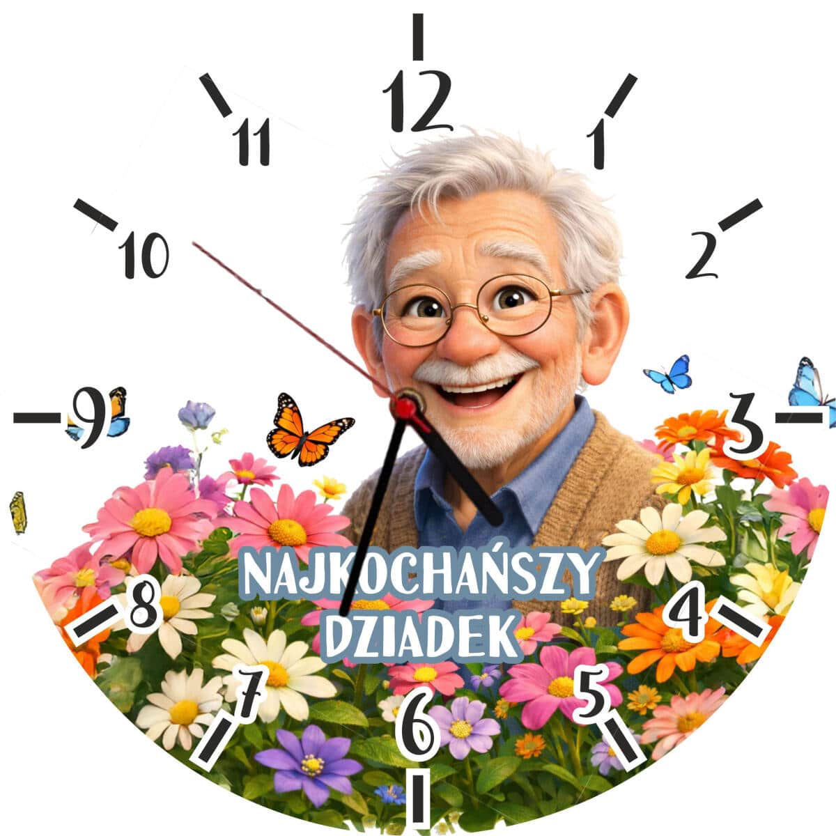 Zegar na ścianę dla Dziadka- Najkochańszy Dziadek | Prezent na Dzień Dziadka 82353