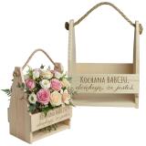 Skrzynka na Kwiaty, Kosz Prezentowy dla Babci- Kochana Babciu | Dzień Babci 01 - miniaturka 1