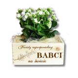 Skrzynka drewniana na kwiaty, prezent na Dzień Babci, 04 - miniaturka 1