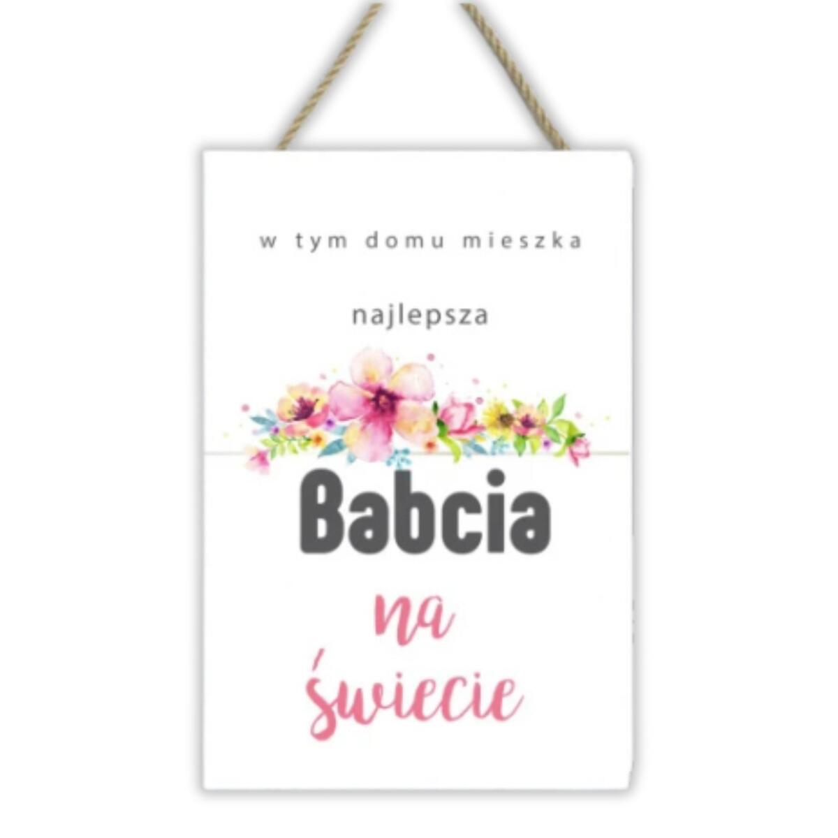 Tabliczka  drewniana prezent na Dzień Babci 10199