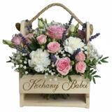 Drewniana Skrzyneczka na Kwiaty- Kochanej Babci | Dzień Babci 02 - miniaturka 5