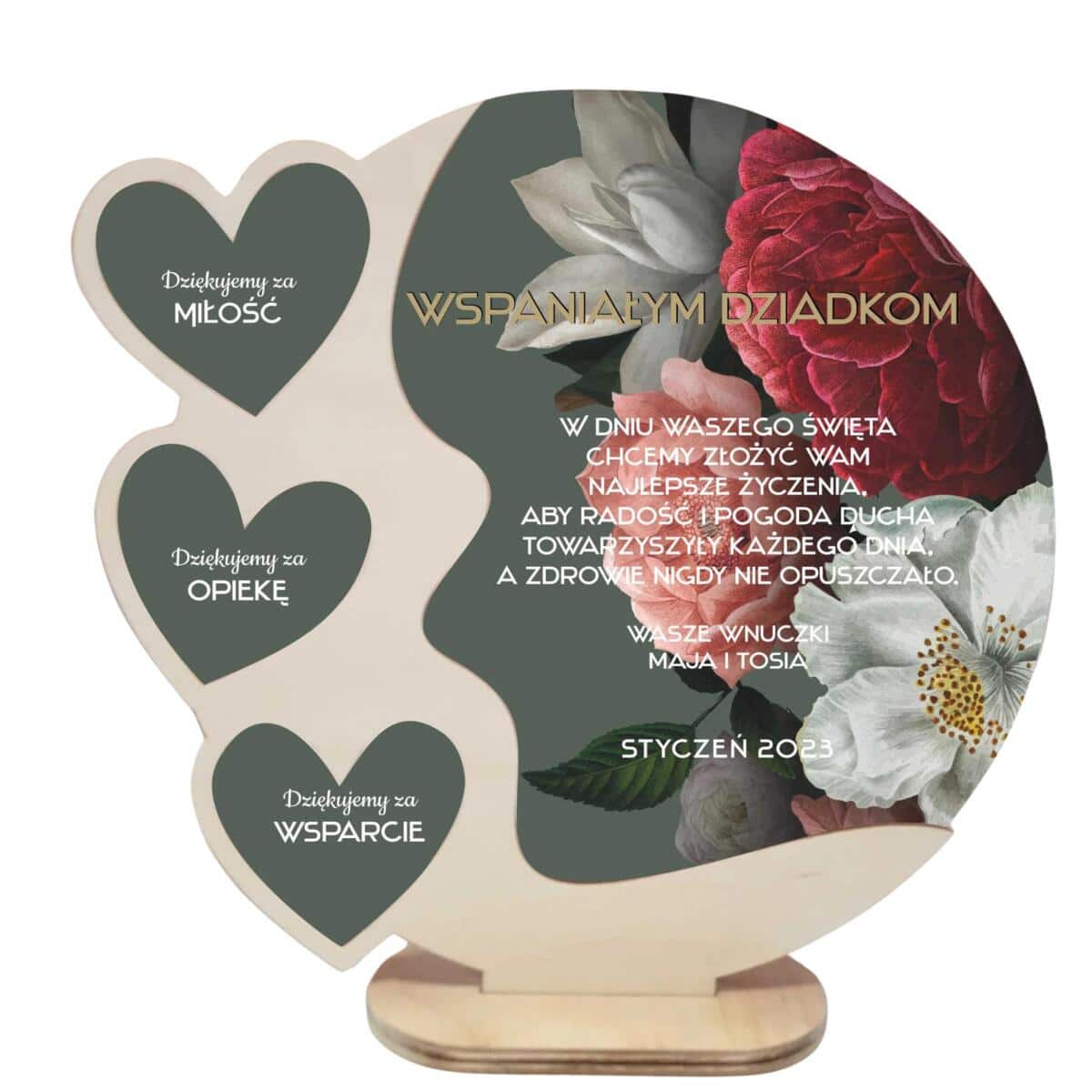 Statuetka, prezenty na Dzień Babci i Dzień Dziadka, 24641 pleksi + sklejka