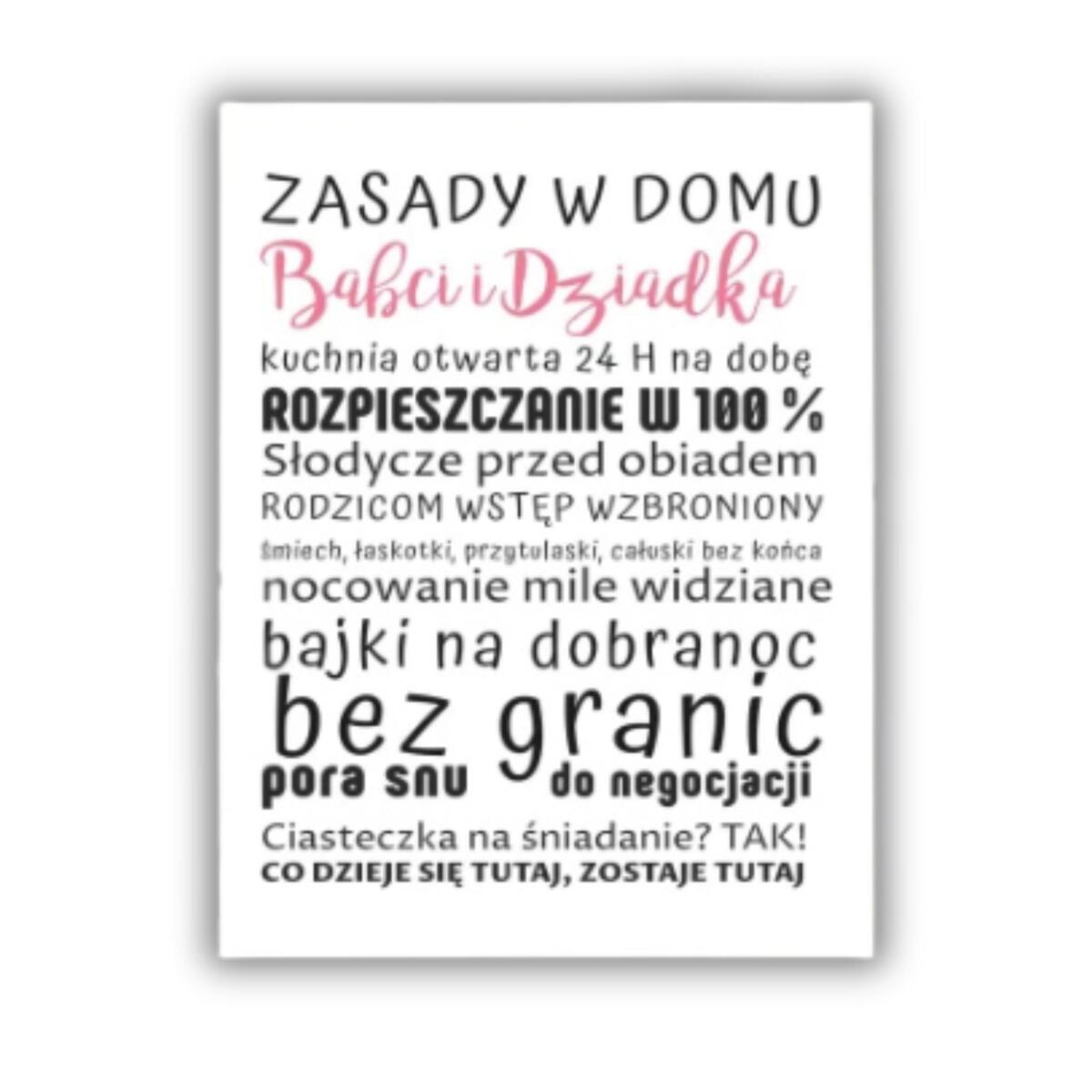Obraz na ścianę do sypialni salonu prezent Dzień Babci i Dziadka 20311