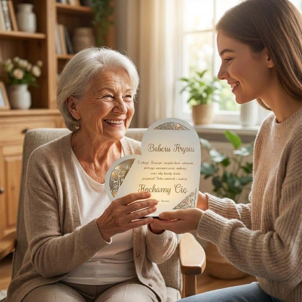 Lampka serce - prezent dla babci 69104 - zdjęcie 4