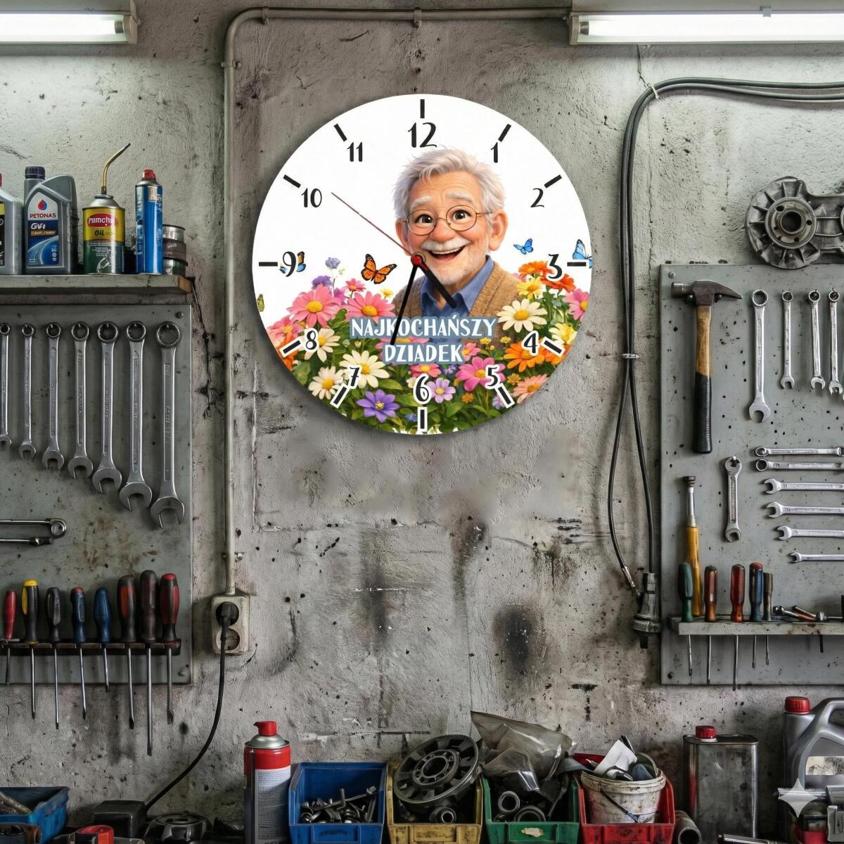 Zegar na ścianę dla Dziadka- Najkochańszy Dziadek | Prezent na Dzień Dziadka 82353 - zdjęcie 5