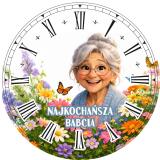 Zegar ścienny dla Babci- Najkochańsza Babcia | Prezent na Dzień Babci 82352 - miniaturka 5