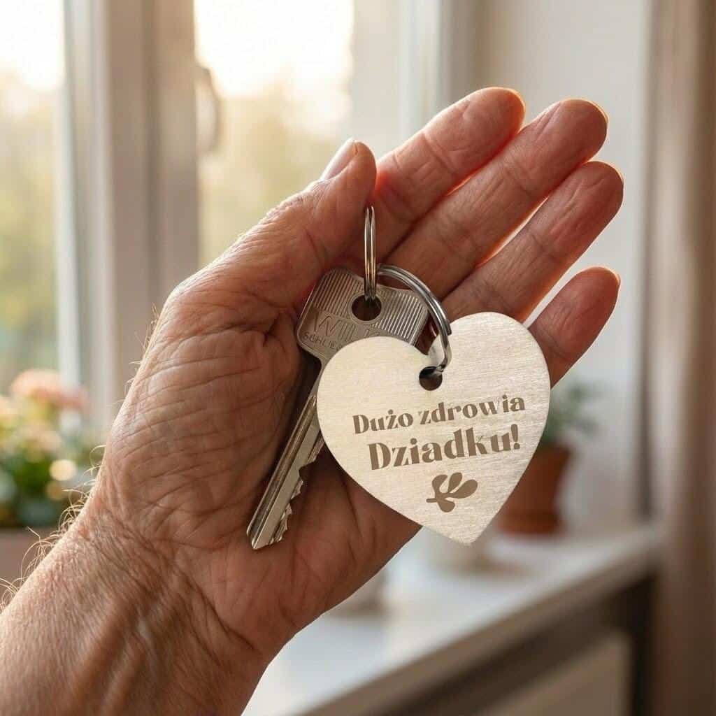 Prezent na Dzień Dziadka drewniane breloki z dedykacją 42772 - zdjęcie 2