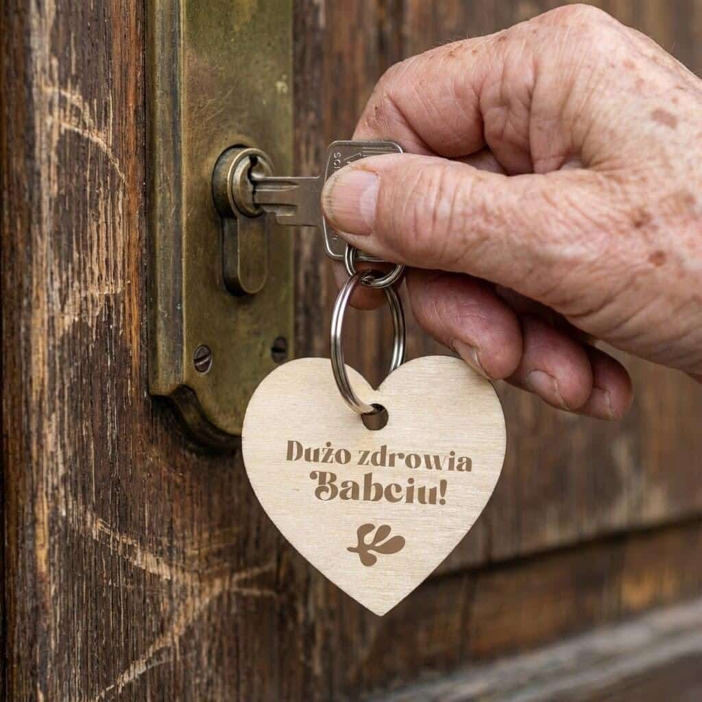Prezent na Dzień Babci drewniane breloki z dedykacją 42771 - zdjęcie 2