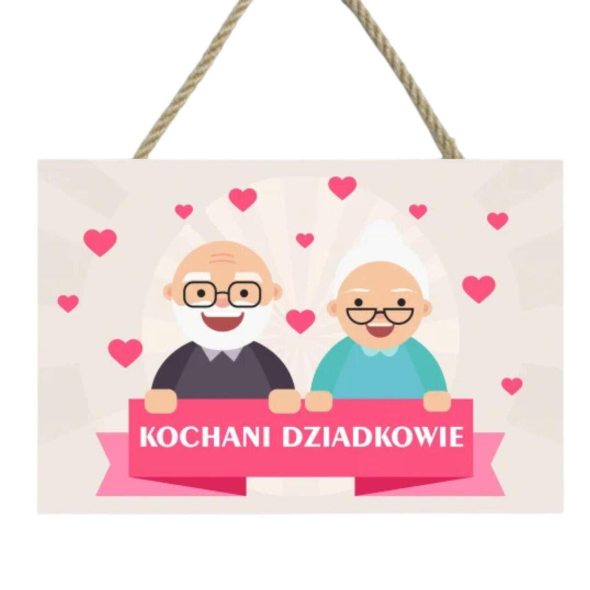 Zawieszka dekoracyjna drewniana na Dzień Babci i Dziadka 60031