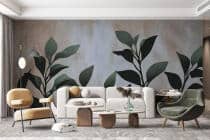 Elegancka Fototapeta z motywem roślinnym- Zielone Liście 64264 - miniaturka 2