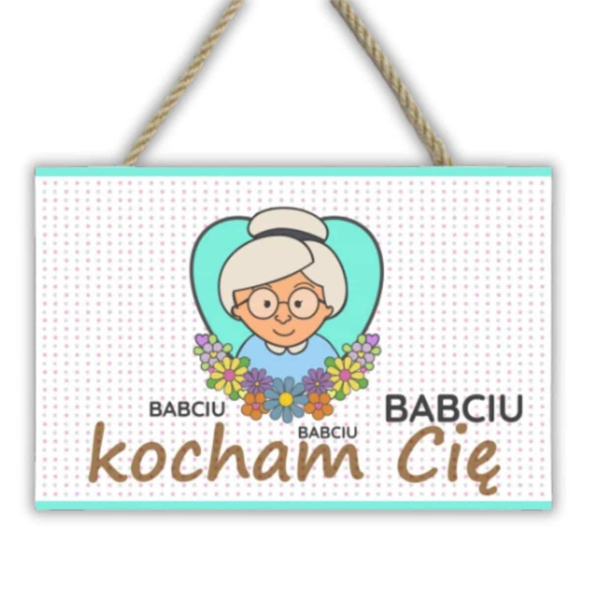 Zawieszka drewniana prezent na Dzień Babci 10192 - zdjęcie 1