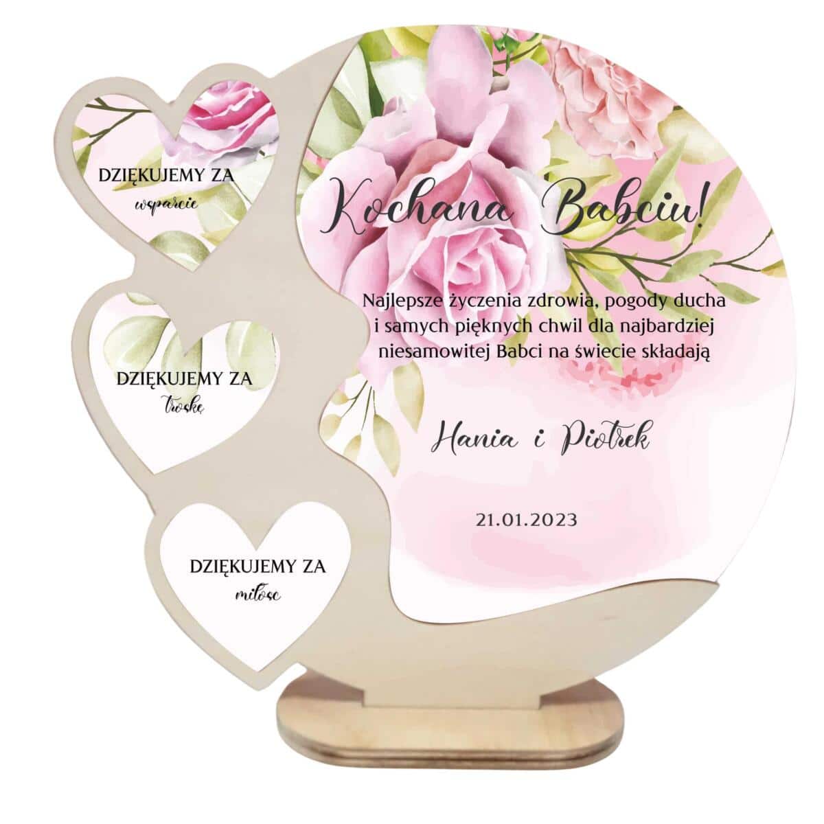 Statuetka, prezenty na Dzień Babci, 24640 pleksi + sklejka