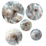 Obrazy Koła do sypialni- Dmuchawce | Subtelna dekoracja ścienna w stylu scandi boho 43121 - miniaturka 1