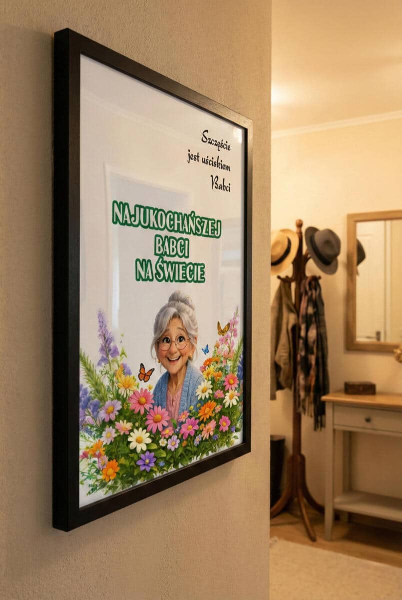 Plakat na prezent dla Babci | Kartka na Dzień Babci- Najukochańszej Babci na świecie 82361 - zdjęcie 5