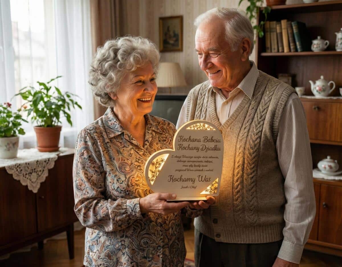 Lampka serce prezent na Dzień Babci i Dzień Dziadka 69103 - zdjęcie 2