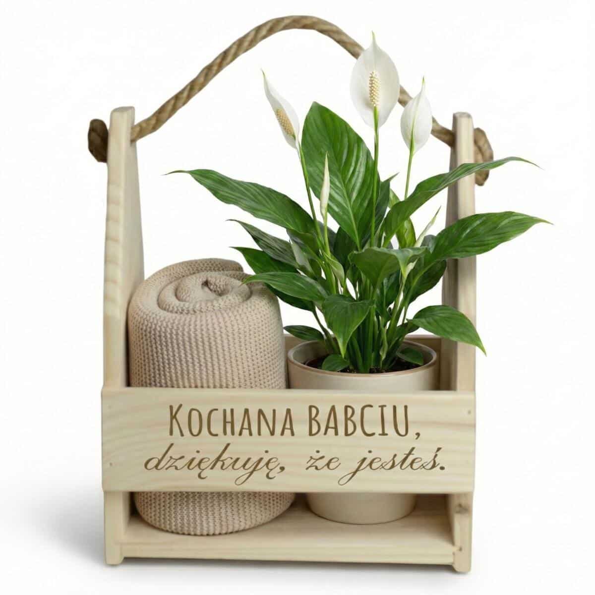 Skrzynka na Kwiaty, Kosz Prezentowy dla Babci- Kochana Babciu | Dzień Babci 01 - zdjęcie 4