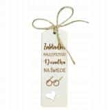 Drewniana zakładka do książki z grawerem, prezent Dzień Dziadka 14 - miniaturka 1