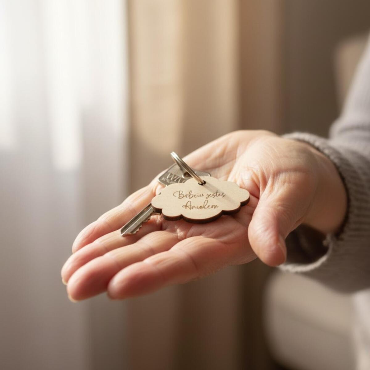 Drewniane breloki z grawerem prezent na Dzień Babci 42776 - zdjęcie 2