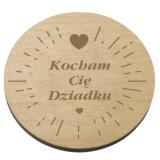 Drewniana podstawka pod herbatę prezent na Dzień Dziadka 42758 - miniaturka 1