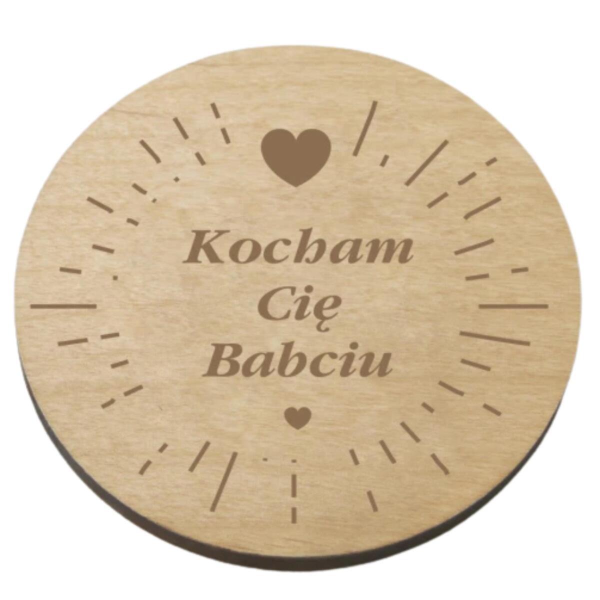 Drewniana podstawka pod kubek prezent na Dzień Babci 42757 - zdjęcie 1