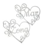 Białe serca na ślub, wesele, sesję zdjęciową, rocznicę ślubu, dekoracja weselna - Mąż, Żona 26021 - miniaturka 1