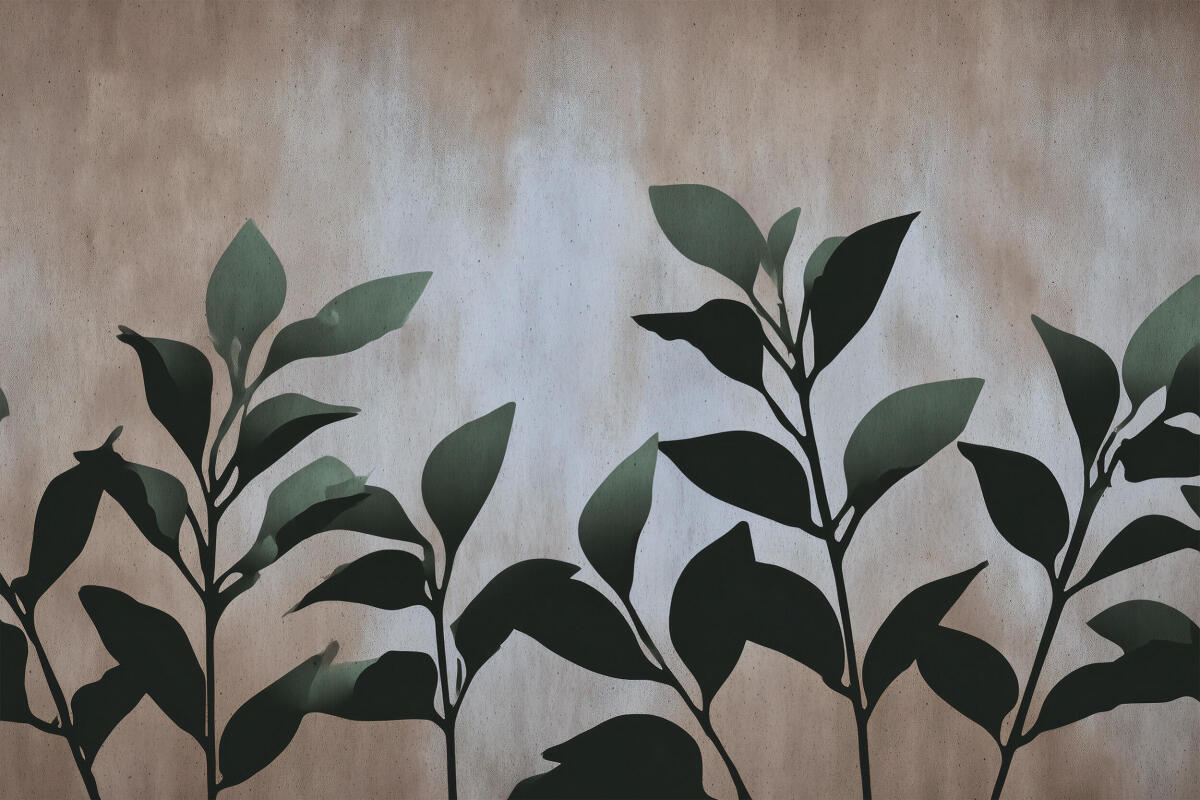 Elegancka Fototapeta z motywem roślinnym- Zielone Liście 64264 - zdjęcie 5