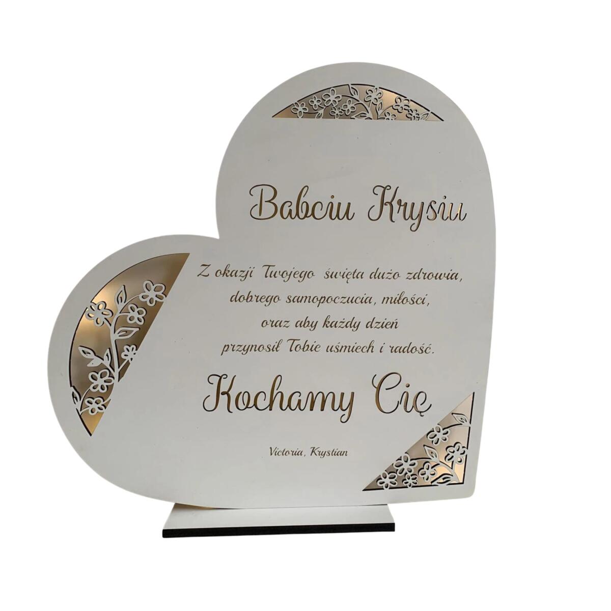 Lampka serce - prezent dla babci 69104