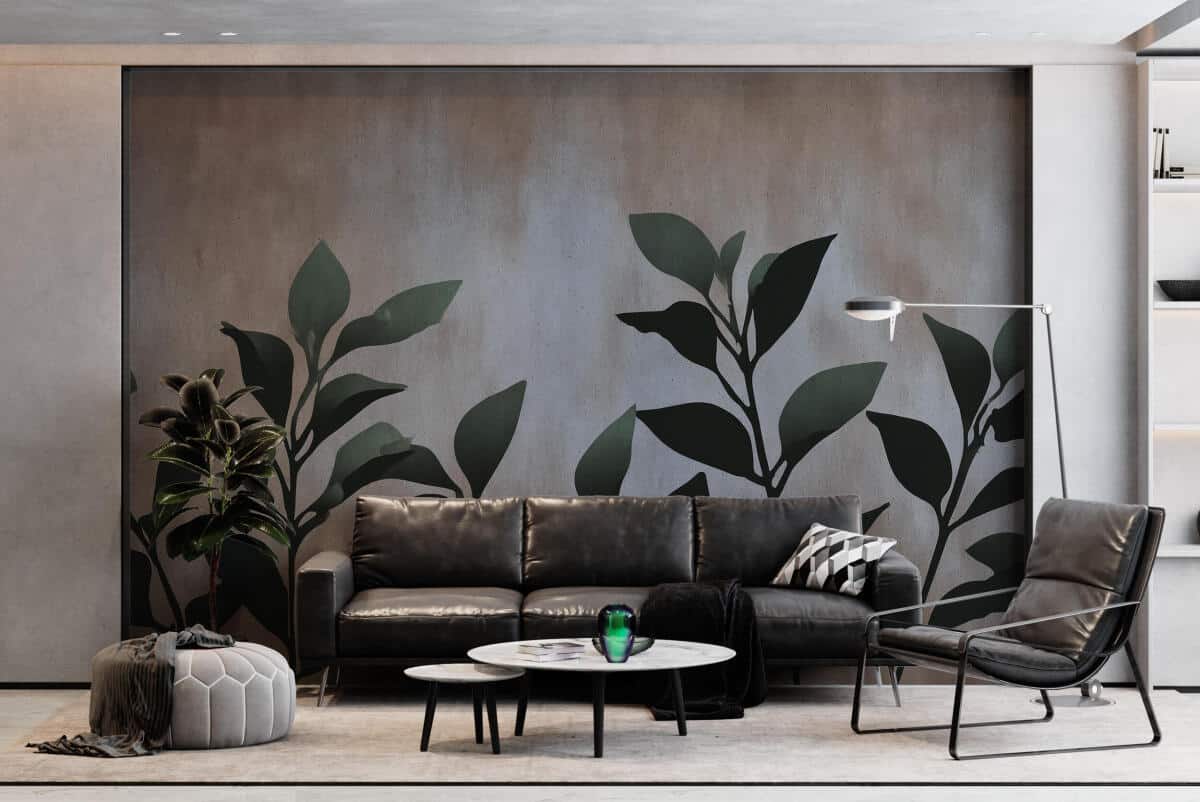 Elegancka Fototapeta z motywem roślinnym- Zielone Liście 64264 - zdjęcie 3