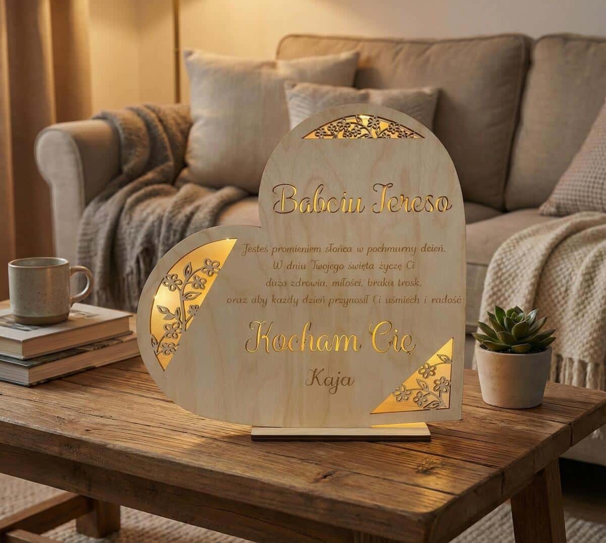 Lampka serce prezent Dzień Babci 69102 - zdjęcie 2