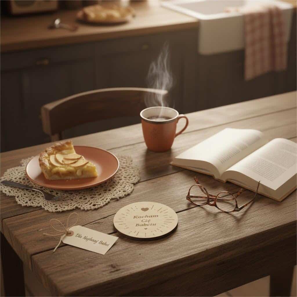 Drewniana podstawka pod kubek prezent na Dzień Babci 42757 - zdjęcie 2