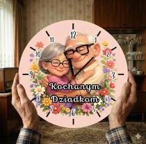 Dekoracyjny Zegar ścienny – Kochanym Dziadkom | Prezent na Dzień Babci i Dziadka 82350 - miniaturka 3