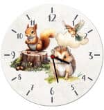 Uroczy Zegar Ścienny dla Dzieci – Leśne Zwierzęta | Dekoracja do Pokoju Malucha 25533 - miniaturka 1