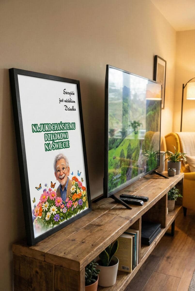 Kartka na Dzień Dziadka- Najukochańszemu Dziadkowi na świecie | Plakat dla dziadka z cytatem 82360 - zdjęcie 3